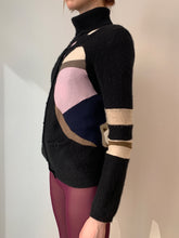 Load image into Gallery viewer, Side cashmere cardigan black by Lou de Betoly
